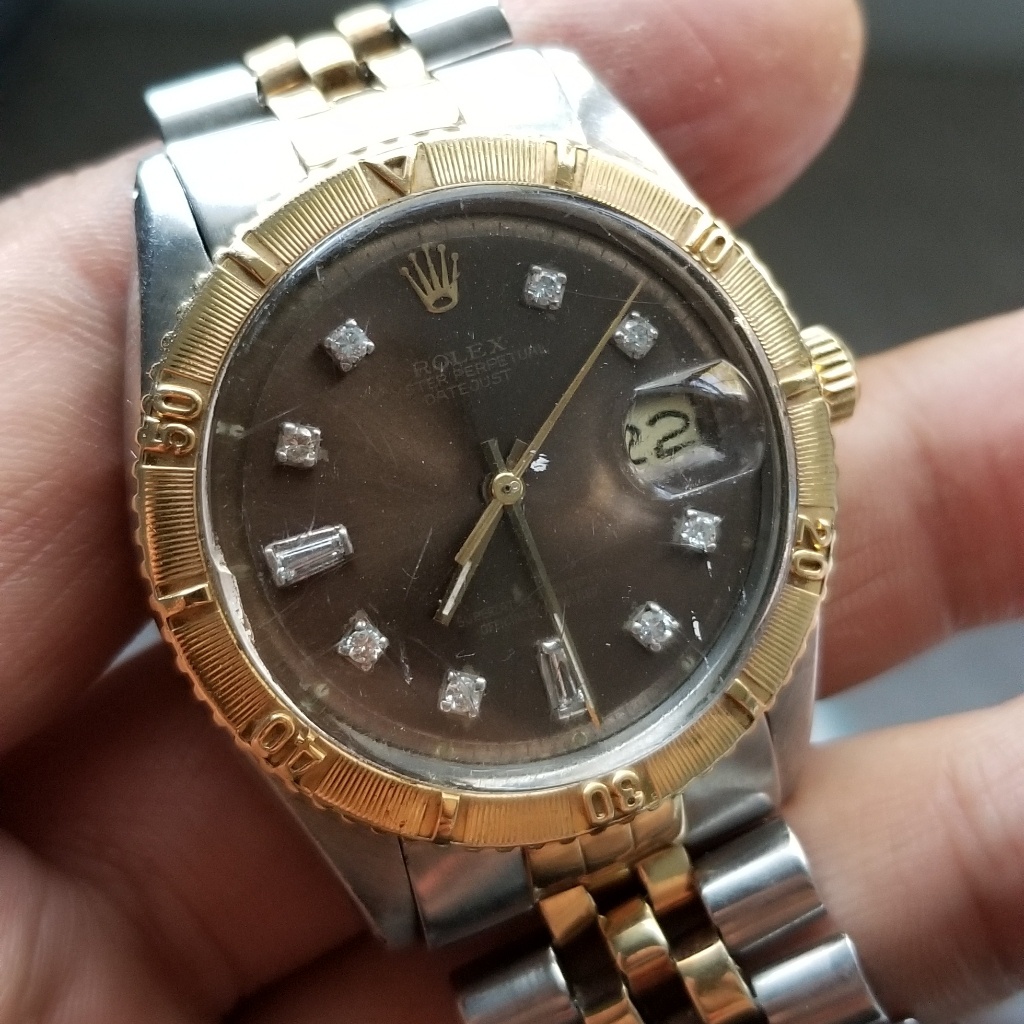 Vintage 1976 Rolex Thunderbird 18k And Stainless S